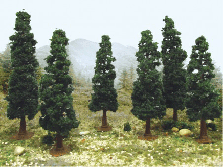 Multi Scale JTT - Conifer 5.5 to 6" 6pcs - 92135