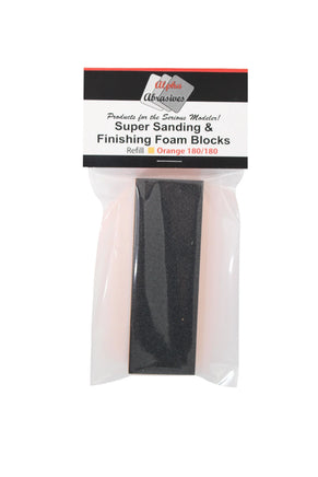 Alpha Abrasives Orange Super Sanding & Finishing Foam Block - 1003 - MPM Hobbies