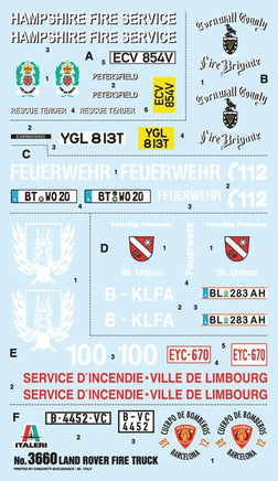 1/24 Italeri Land Rover Fire Truck 3660 - MPM Hobbies