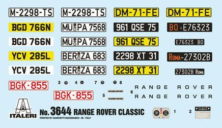 1/24 Italeri Range Rover Classic 3644 - MPM Hobbies