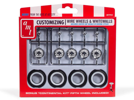 1/25 AMT KH Wire Wheels & Tires Parts Pack - 33 - MPM Hobbies