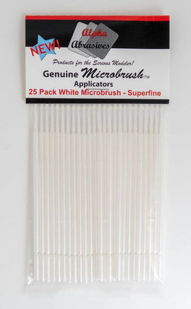 #1303 Micro Brushes Super Fine 25pak White - MPM Hobbies