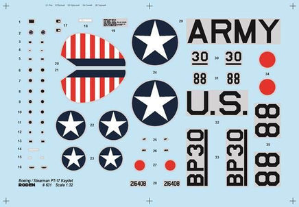 1/32 Roden Boeing Stearman PT-17 Kaydet 631 - MPM Hobbies