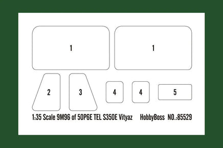 1/35 Hobby Boss 9M96 of 50P6E TEL S350E Vityaz 85529 - MPM Hobbies