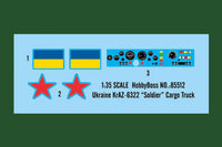 1/35 Hobby Boss Ukraine KrAZ-6322 “Soldier” Cargo Truck 85512 - MPM Hobbies