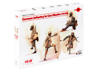 1/35 ICM German Infantry in Gas Masks (1918) 4 Figures 35695 - MPM Hobbies