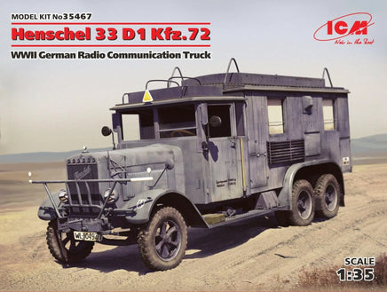 1/35 ICM Henschel 33 D1 Kfz.72 - WWII German Radio Communication Truck 35467 - MPM Hobbies