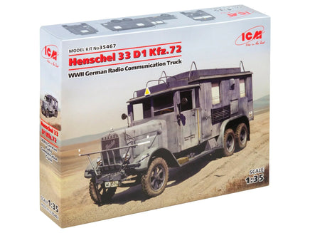 1/35 ICM Henschel 33 D1 Kfz.72 - WWII German Radio Communication Truck 35467 - MPM Hobbies