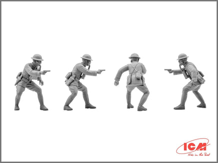 1/35 ICM US Infantry in Gas Masks (1918) 4 Figures 35704 - MPM Hobbies