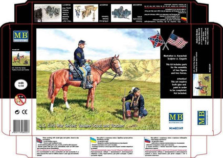 1/35 Master Box - Civil War Yankee Scout & Indian Tracker 3549 - MPM Hobbies