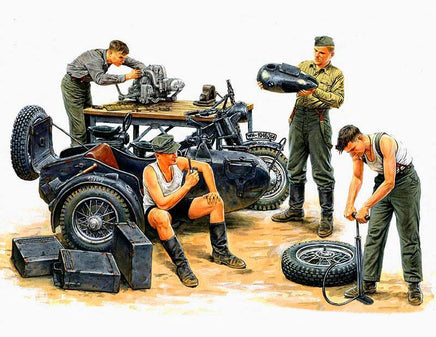 1/35 Master Box - German Motorcycle Repair Team 3560 - MPM Hobbies