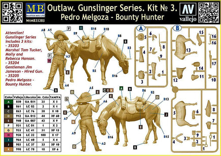 1/35 Master Box - Outlaw Gunslinger- Pedro Melgoza Bounty Hunter 35205 - MPM Hobbies