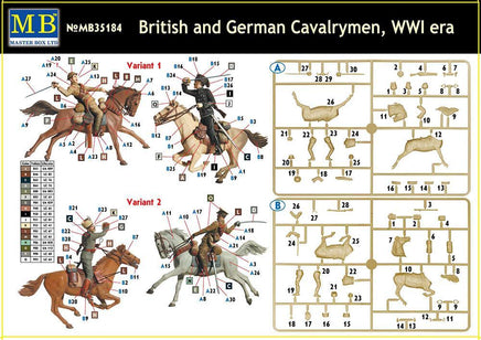 1/35 Master Box - WWI British & German Fighting Cavalrymen 35184 - MPM Hobbies