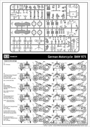 1/35 Master Box - WWII German Motorcycle with Sidecar 3528 - MPM Hobbies