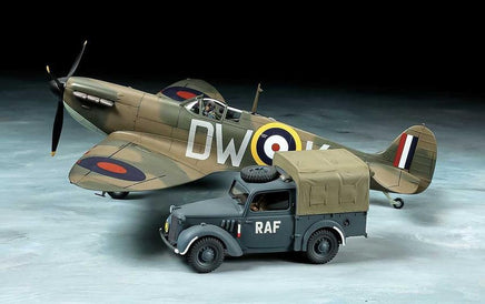 1/48 Tamiya Supermarine Spitfire MK.I with Light Utility Car 10hp Set 25211 - MPM Hobbies