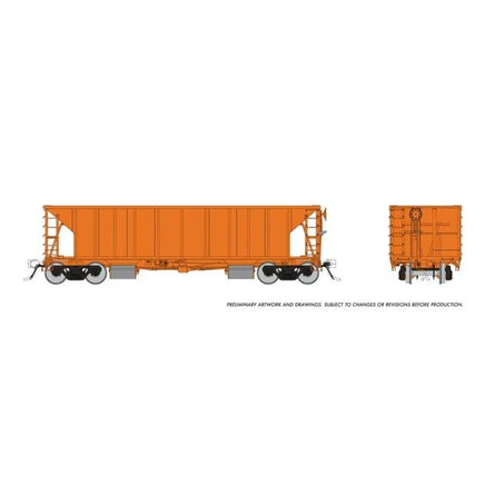 HO Rapido NSC Ballast Car: Orange, Unlettered Single Car - MPM Hobbies