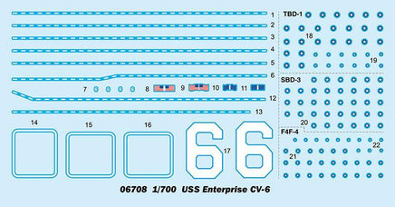 1/700 Trumpeter USS Enterprise CV-6 06708 - MPM Hobbies