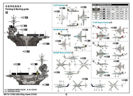 1/700 Trumpeter USS Kitty Hawk CV-63 06714 - MPM Hobbies