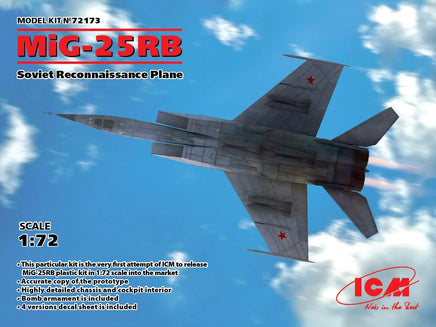 1/72 ICM Mig-25 RB Soviet Reconnaissance Plane 72173 - MPM Hobbies