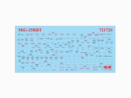 1/72 ICM Mig-25 RBT Soviet Reconnaissance Plane 72172 - MPM Hobbies