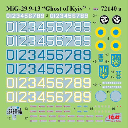 1/72 ICM The Ghost Of KYIV MiG-29 of Ukrainian Air Force 72140 - MPM Hobbies