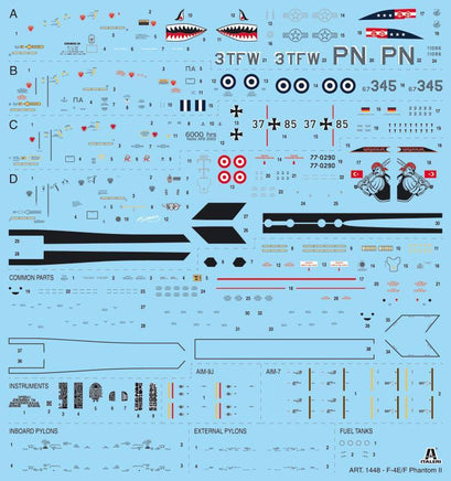 1/72 Italeri F-4E/F Phantom II 1448 - MPM Hobbies