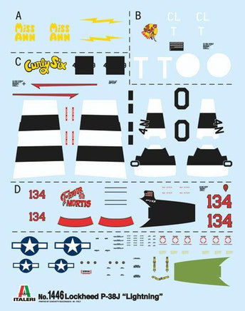 1/72 Italeri P-38J Lightning 1446 - MPM Hobbies