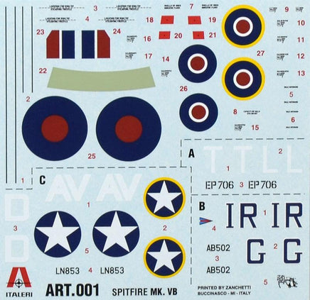 1/72 Italeri Spitfire MK.VB 001 - MPM Hobbies