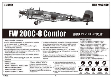 1/72 Trumpeter FW200 C-8 Condor 01639 - MPM Hobbies