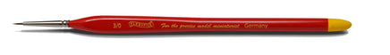 Alpha Abrasives 3/0 Size Red Sable Paint Brush - BR3-0 - MPM Hobbies