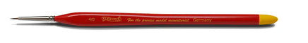 Alpha Abrasives 4/0 Size Red Sable Paint Brush - BR4-0 - MPM Hobbies