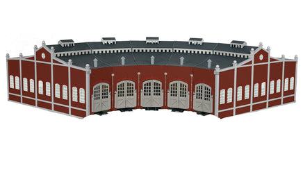 Bachmann HO Scale 5-Bay Roundhouse With Nickel Silver E-Z Track 45020 - MPM Hobbies