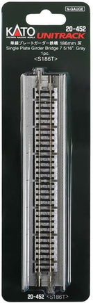 N Kato 186mm (7 5/16") Single Track Plate Girder Bridge, Gray 20452 - MPM Hobbies