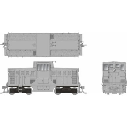 HO Rapido GE 44 Tonner (DC/DCC/Sound): Undecorated Phase Ib Body - MPM Hobbies