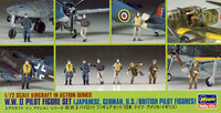 1/72 Hasegawa WWII Pilot Figure Set (Japanese, German, U.S./British Pilot Figures) 35008 - MPM Hobbies