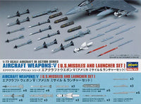 1/72 Hasegawa Aircraft Weapons V: U.S. Missiles and Launcher Set 35009 - MPM Hobbies