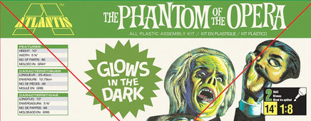 1/8 Atlantis Models Phantom of the Opera Glow in the Dark Edition - 451 - MPM Hobbies