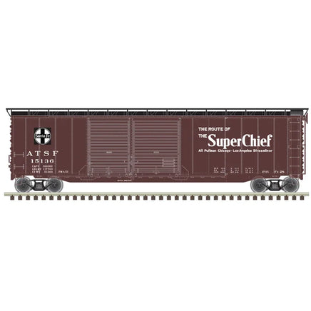 HO Scale Atlas 50' Postwar Double Door Box Car Santa Fe "Super Chief" #15136 - 20006593 - MPM Hobbies
