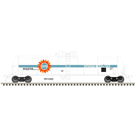 N Scale Atlas 20,700 Gallon Tank Car Ozone Waters (GATX) #27349 - 50006306 - MPM Hobbies