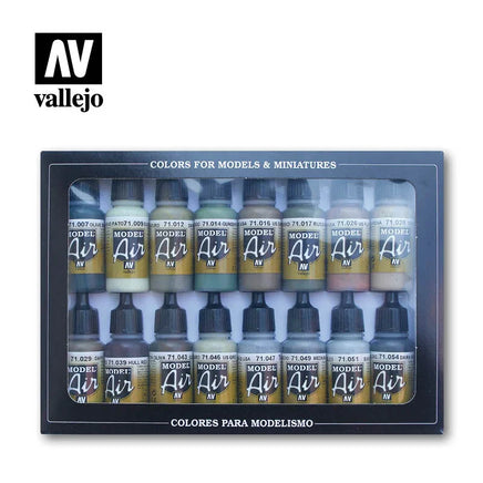 Vallejo Model Air Set of 16 Allied Forces WWII 17ml 71180 - MPM Hobbies