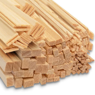 Bud Nosen Balsa Stick 3/8" x 1" x 36" (10/pkg) 1089