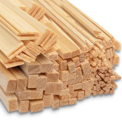Bud Nosen Balsa Stick 5/16" x 5/16" x 36" (20/pkg) 1080