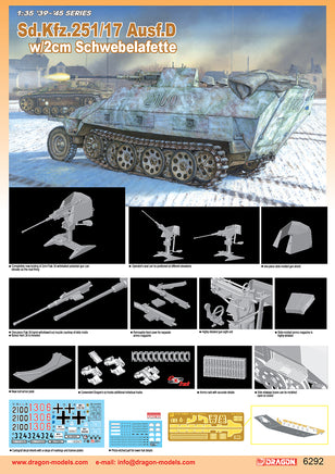 1/35 Dragon Models Sd.Kfz.251/17 Ausf.D w/2cm Schwebelafette - 6292