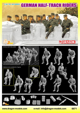 1/35 Dragon Models German Half-Track Riders (10 Figures Set) - 6671 - MPM Hobbies