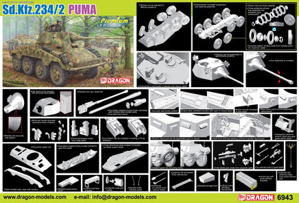 1/35 Dragon Models Sd.Kfz.234/2 Puma (Premium Edition) - 6943