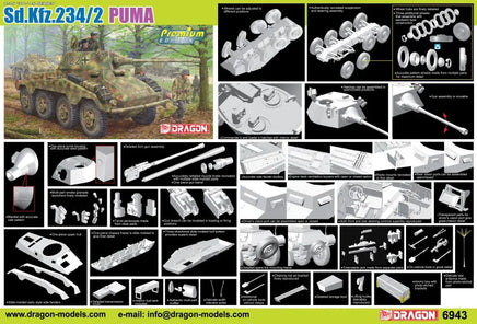 1/35 Dragon Models Sd.Kfz.234/2 Puma (Premium Edition) - 6943 - MPM Hobbies
