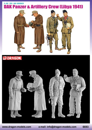 1/35 Dragon Models Dak Panzer & Artillery Crew (Libya 1941) - 6693 - MPM Hobbies