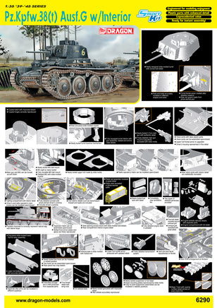 1/35 Dragon Models Pz.Kpfw.38(T) Ausf.G with Interior - 6290