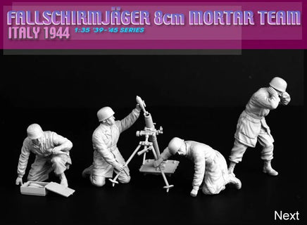 1/35 Dragon Models Fallschirmjager 8cm Mortar Team (Italy 1944) - 6215 - MPM Hobbies
