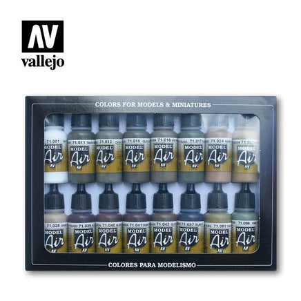 Vallejo Model Air Set of 16 German/Allied WWII 17ml 71190 - MPM Hobbies